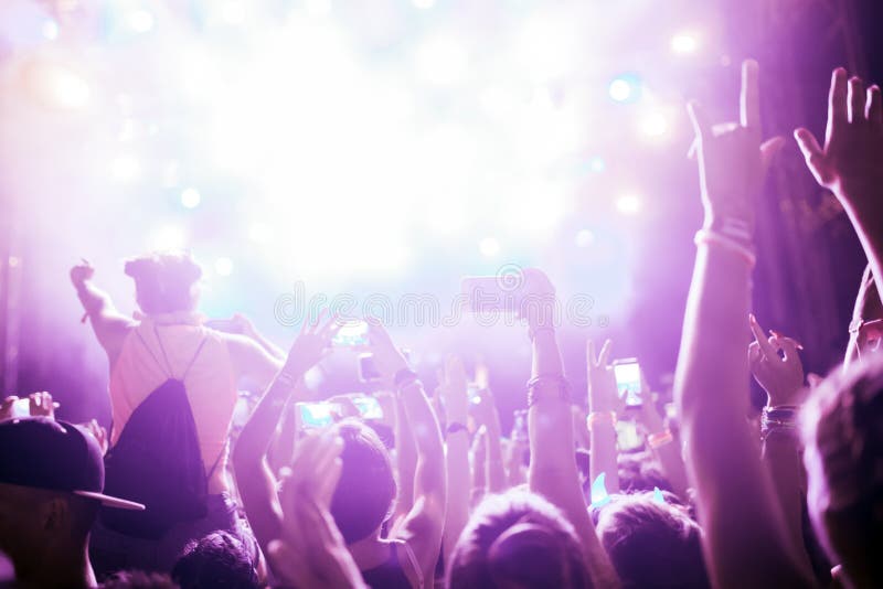 Happy Festival Crowd editorial stock photo. Image of watching - 15470788