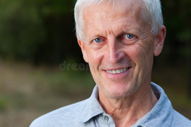 Portrait of happy face of grey-haired old man stock photos Portrait of happy face of grey-haired old man stock photos