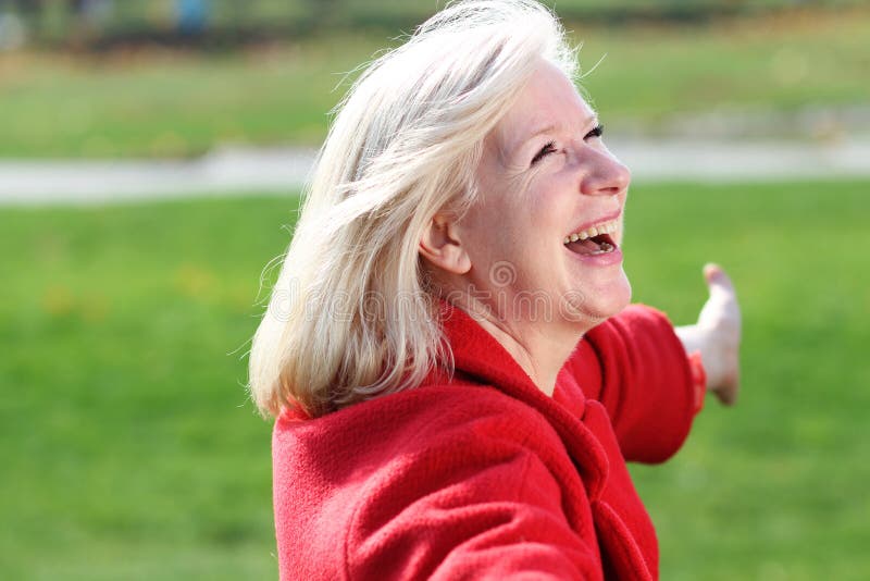 Portrait of a happy mature woman