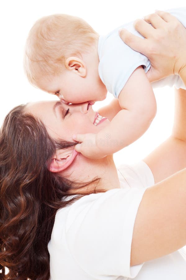 Portrait of happy mother with son