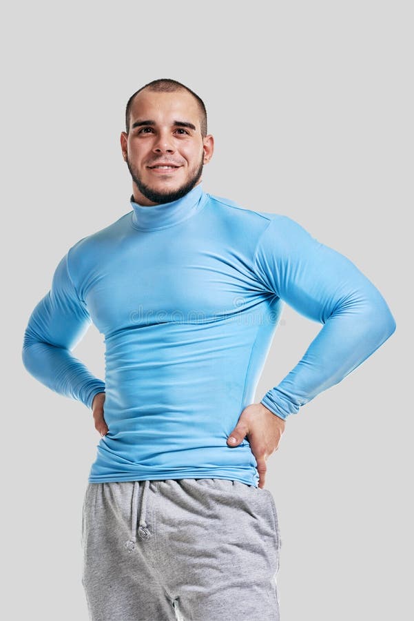 Athletic man in sportswear stock photos
