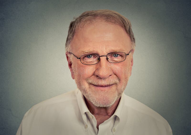 Portrait of happy Old Man with glasses