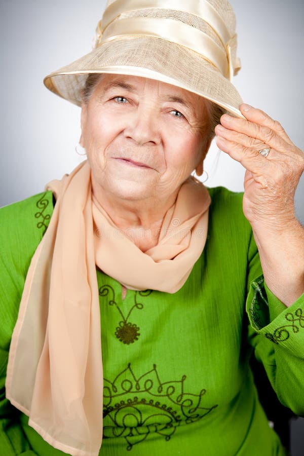 Portrait of happy old senior woman royalty free stock image Portrait of happy old senior woman royalty free stock image