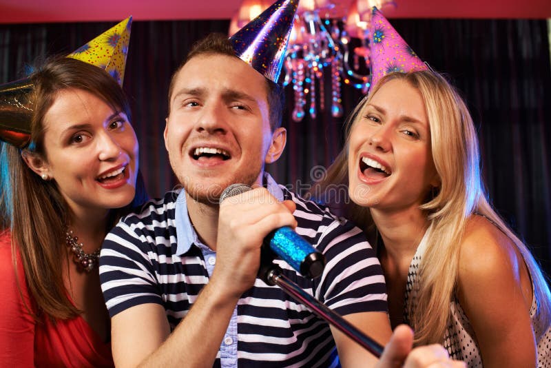 In karaoke bar stock photo. Image of mouth, music, party 30212690