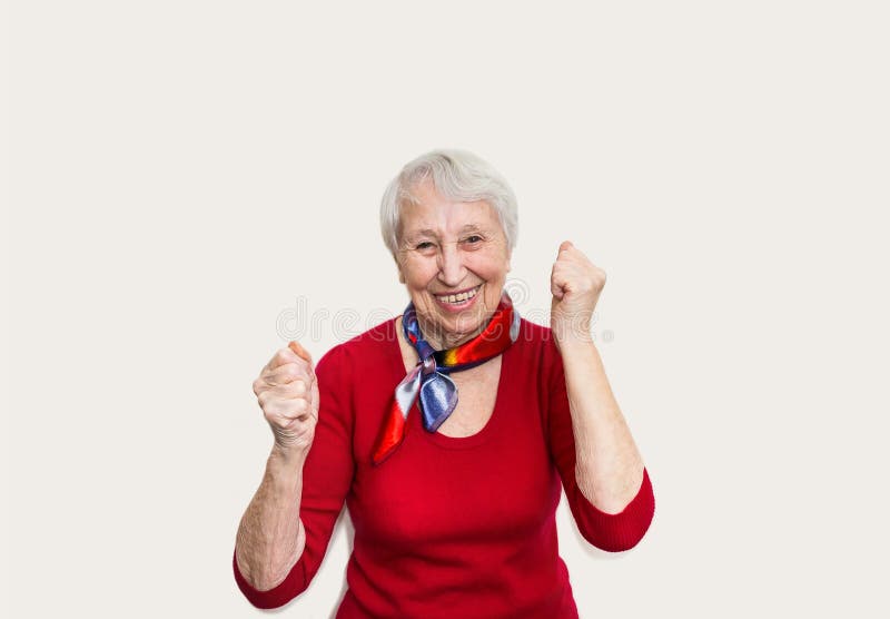Happy senior old lady stock image. Image of elderly, camera - 21133869