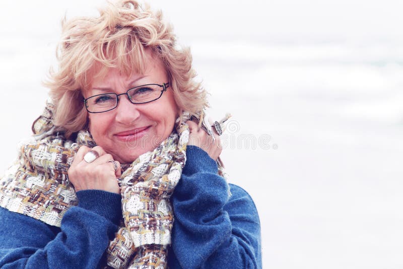 Portrait of happy senior woman