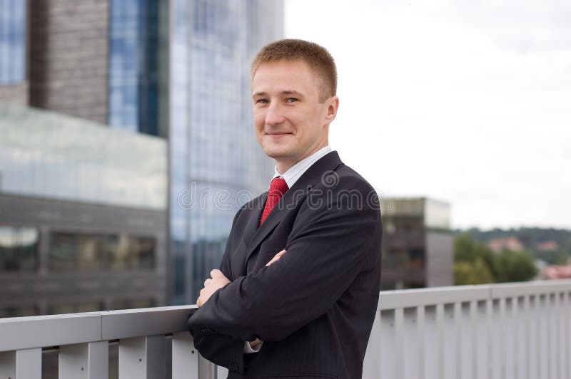 Portrait of a happy young businessman