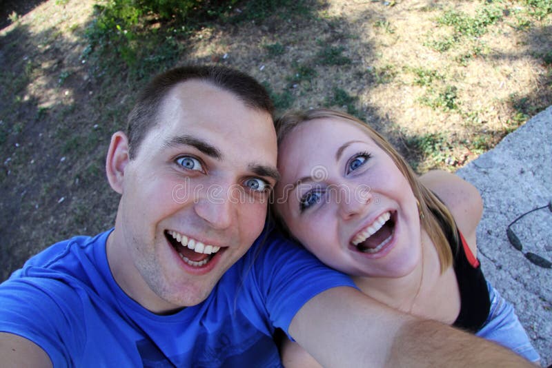 Portrait of a happy young couple