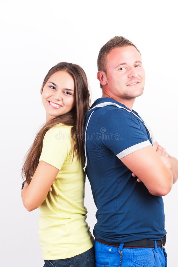 Portrait of a happy young couple