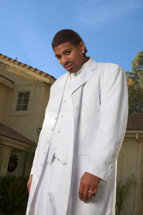 Portrait headshot of ethnic black man in white stock images