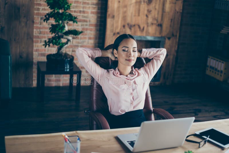 Portrait of her she nice attractive stylish trendy luxury peaceful lady shark ceo boss chief remote translator lawyer stock photo Portrait of her she nice attractive stylish trendy luxury peaceful lady shark ceo boss chief remote translator lawyer stock photo