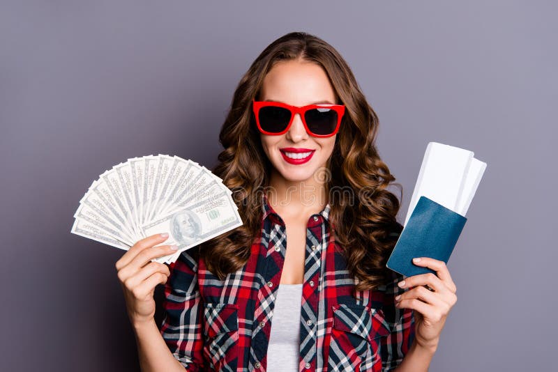 Portrait of her she nice cute cool shine look attractive lovely charming pretty cheerful wavy-haired lady holding pass royalty free stock photo Portrait of her she nice cute cool shine look attractive lovely charming pretty cheerful wavy-haired lady holding pass royalty free stock photo