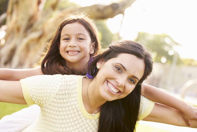 Portrait of Hispanic Mother and Daughter in Park Stock Image Image of camera, people 55902089