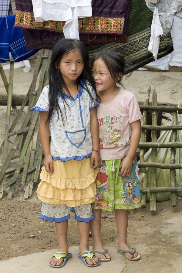 Portrait Hmong children in Laos