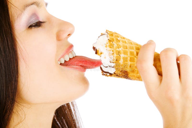 Portrait with ice-cream stock photo. Image of beautiful - 9359918