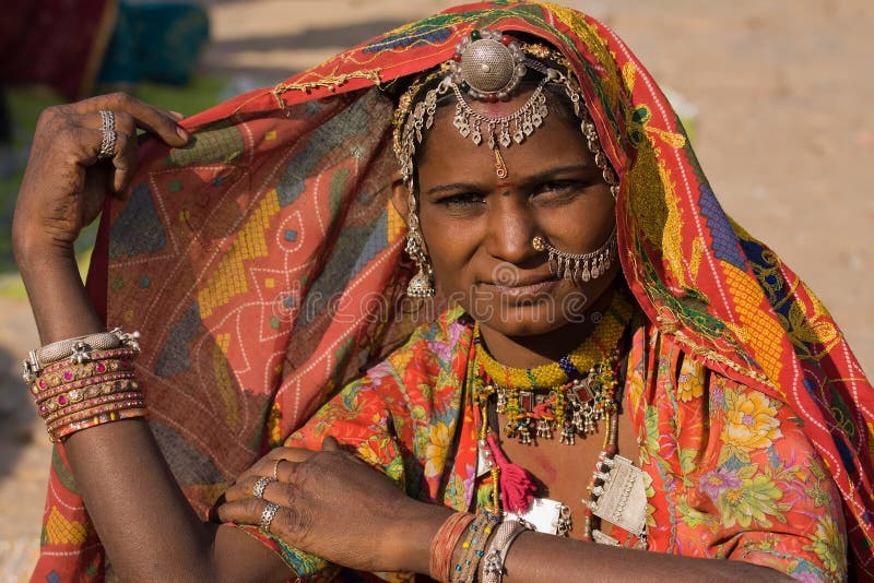 Portrait of a India Rajasthani Woman Editorial Stock Photo - Image of ...