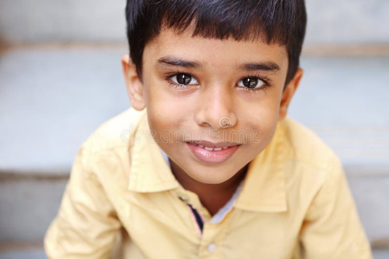 Portrait of Indian Little Boy Stock Image Image of people