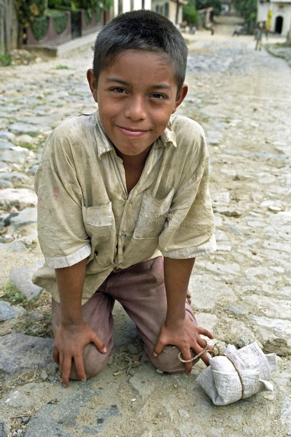 Portrait of Latino boy with mischievous face