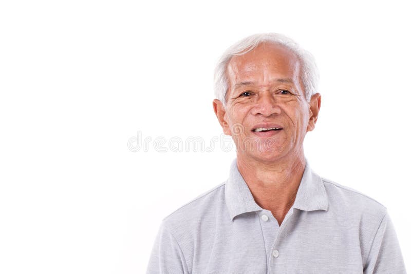 Portrait of laughing senior man