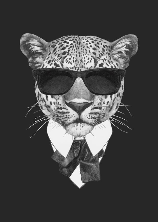 Portrait of Leopard in suit.