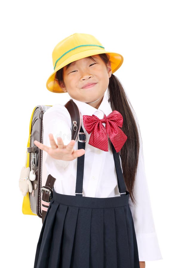 Portrait of Little asian schoolgirl