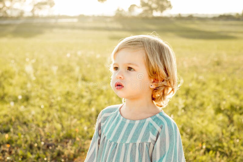 Portrait of a little blonde girl stock images Portrait of a little blonde girl stock images