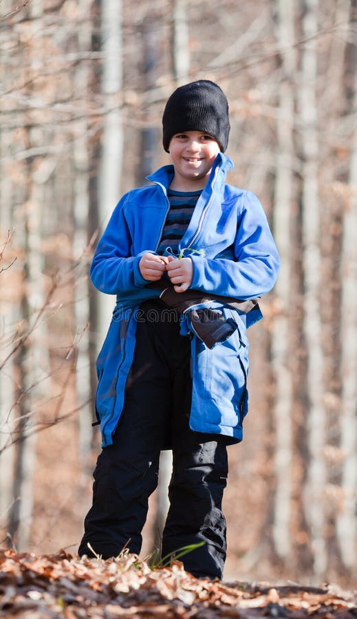 Portrait of Little Boy Outdoors Stock Photo - Image of blade, resting ...