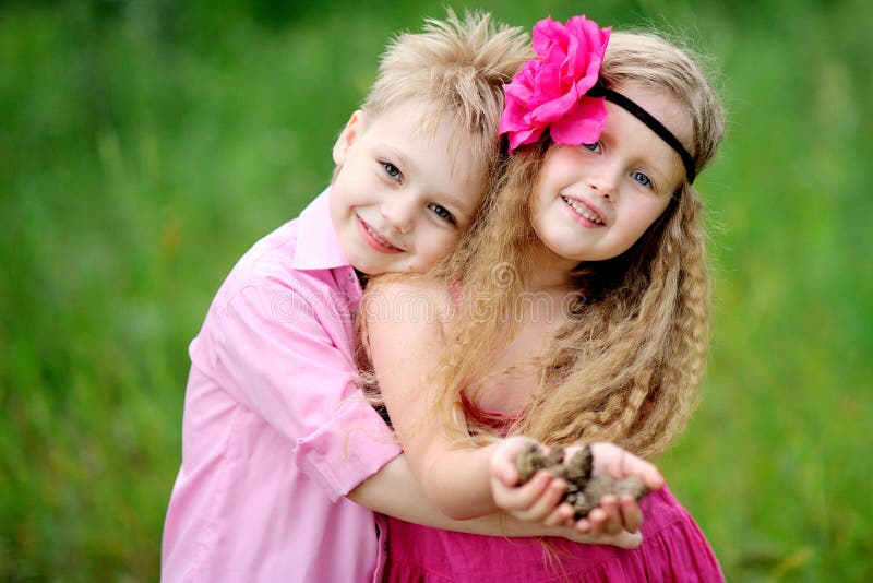 Portrait of Little Boys and Girls Stock Photo - Image of adorable, happy: 27658272