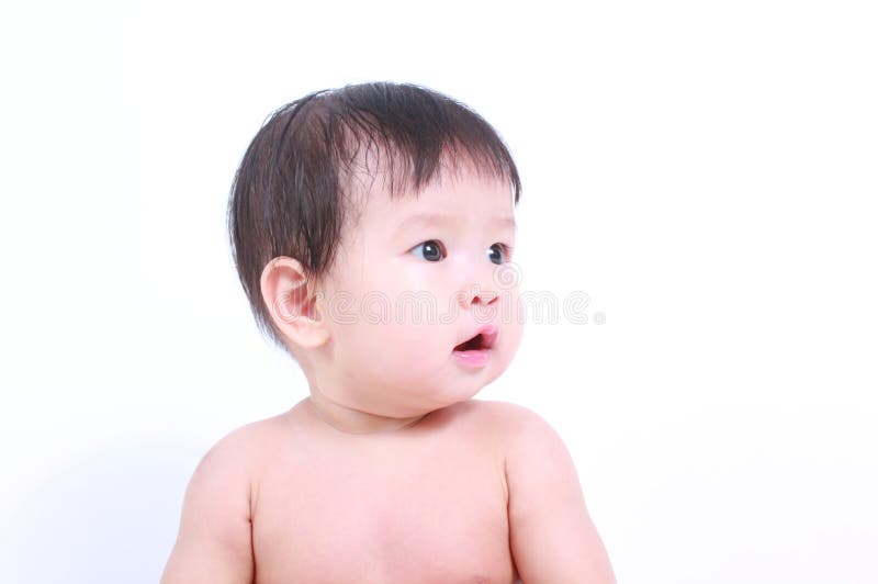 Portrait of little cute baby. stock photography