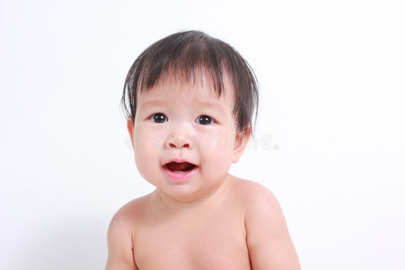 Portrait of little cute baby. royalty free stock photography