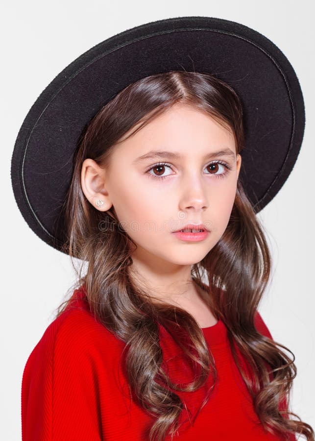 Portrait of Little Model Girl Stock Image - Image of studio, sweetie ...