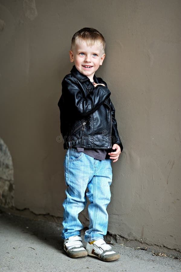 Portrait of Little Stylish Boy Stock Image - Image of happy, little ...