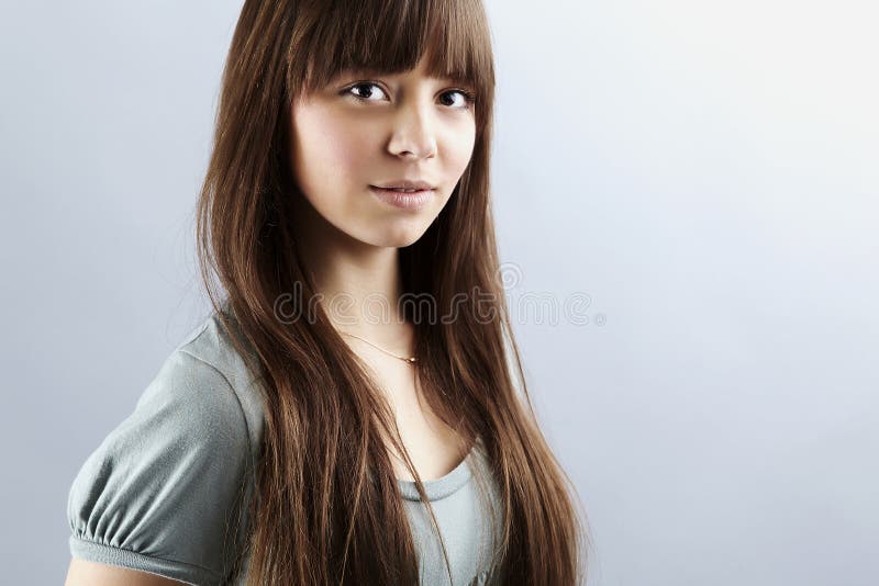 Portrait of lovely teenager girl