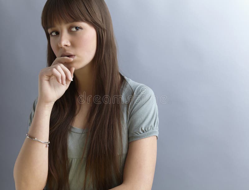 Portrait of lovely teenager girl