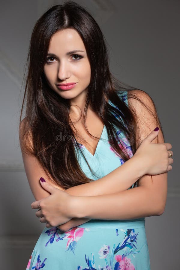 Portrait of a Lovely Young Brunette Stock Im amateur pic Portrait of a Lovely Young Brunette Stock Im