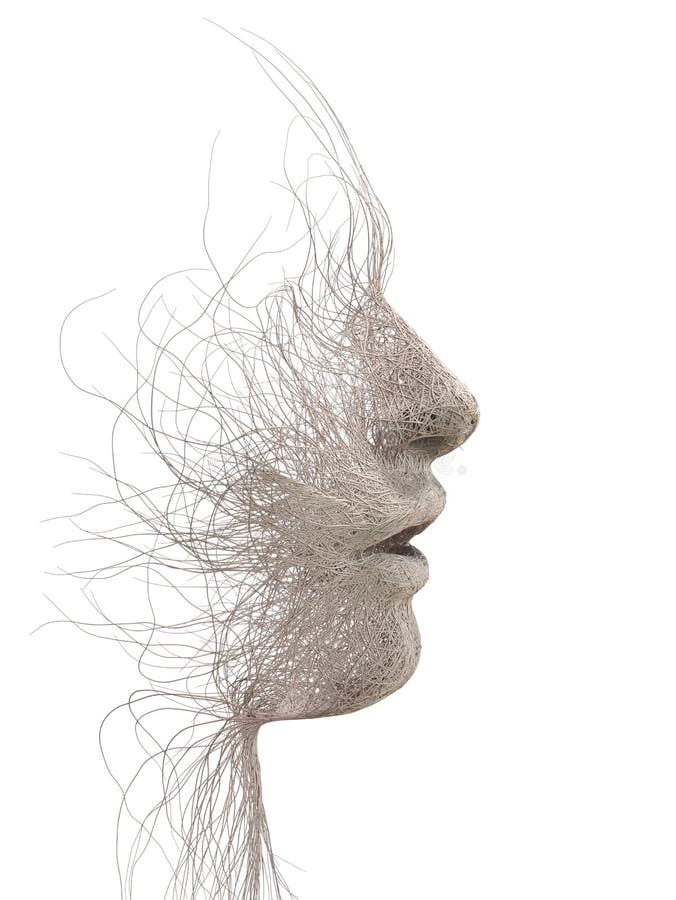 Portrait made of wires royalty free stock images Portrait made of wires royalty free stock images