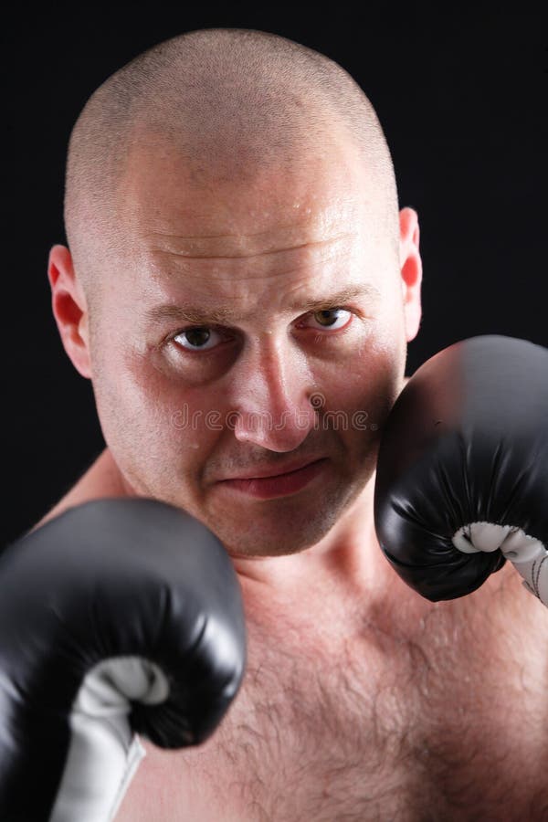Portrait of a male boxer stock image. Image of strong 31984299