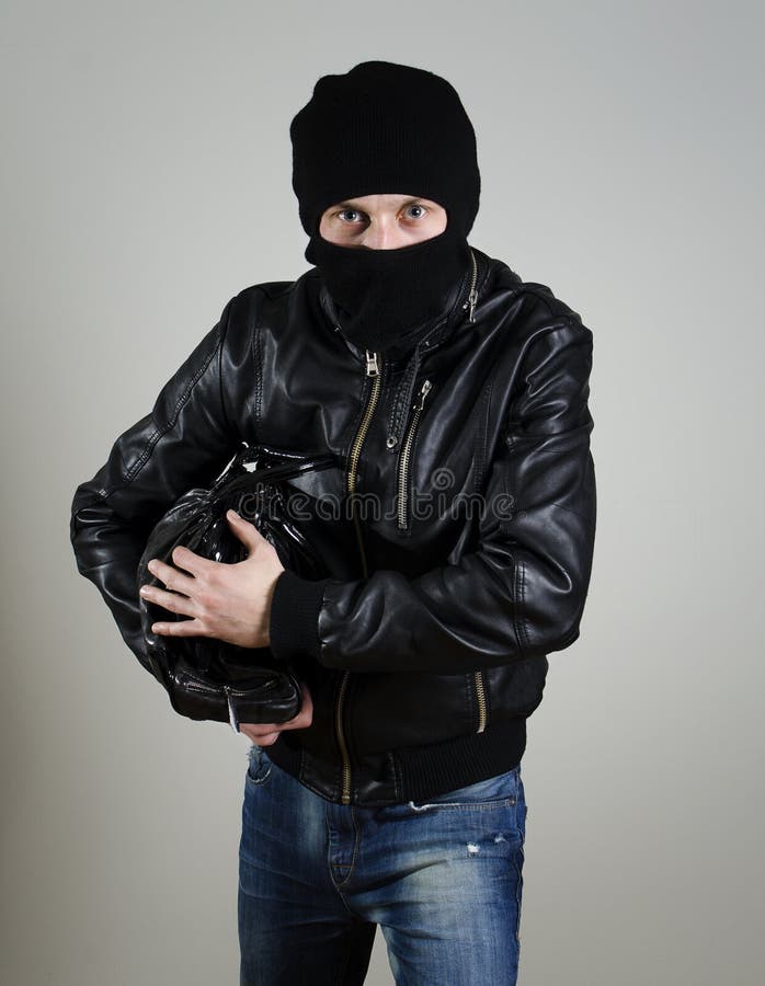 Portrait of male burglar royalty free stock photography Portrait of male burglar royalty free stock photography