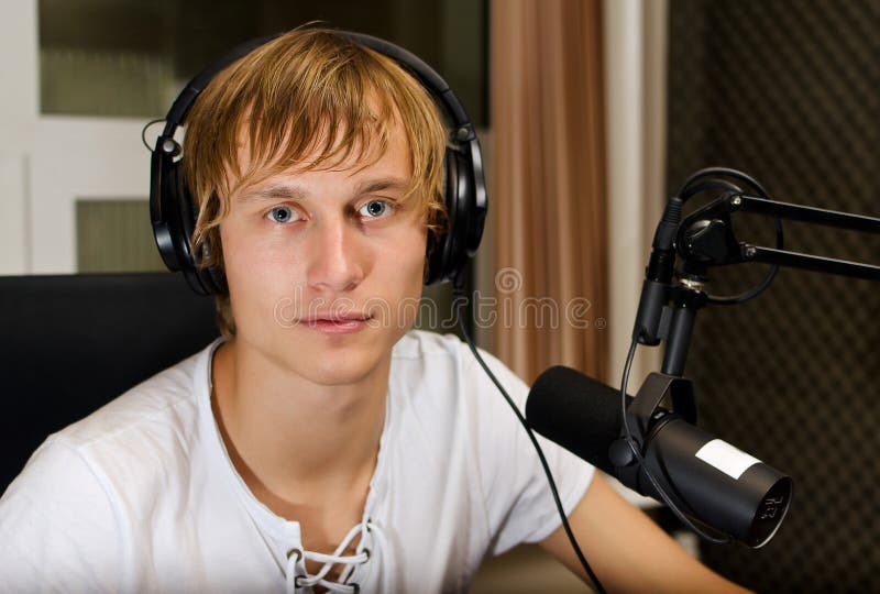 Download Portrait of male dj stock photo. Image of business, media - 27021542