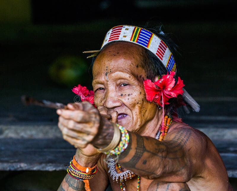  Man Mentawai Tribe  In The Jungle Collecting Plants 