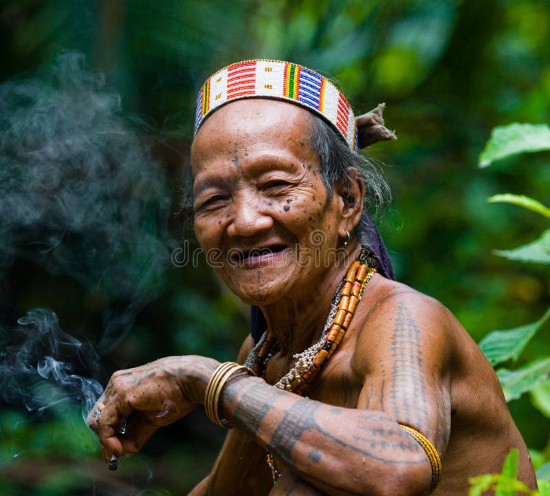 Man Mentawai Tribe  Is Going In The Jungle Editorial Stock 