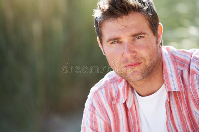 Portrait man outdoors royalty free stock photos