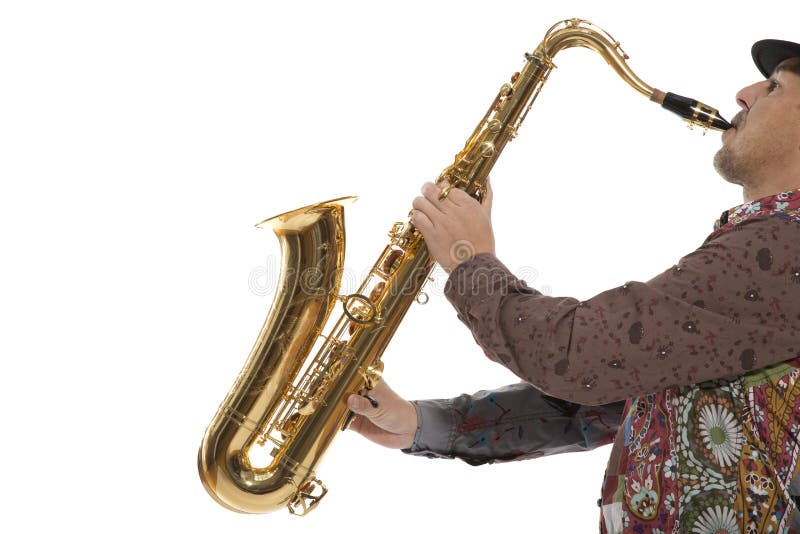 Saxophonist stock photo