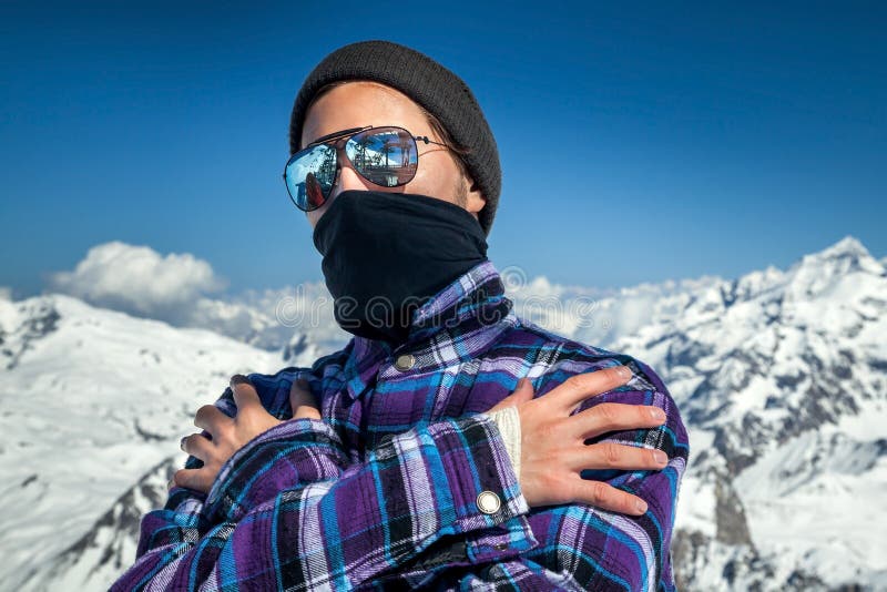 Portrait of man at ski resort