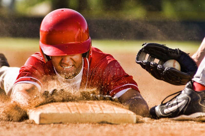 Base Stealing stock image. Image of sports, stealing, bases 4095807