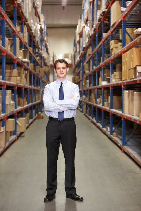 Portrait Of Manager In Warehouse Stock Photo Image of shipping