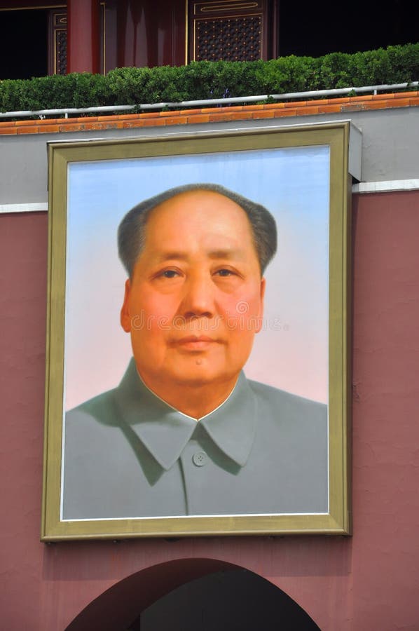 A large portrait of Mao Zedong (Mao Tse-Tung) at Tiananmen, the center of Beijing, China. A large portrait of Mao Zedong (Mao Tse-Tung) at Tiananmen, the center of Beijing, China.