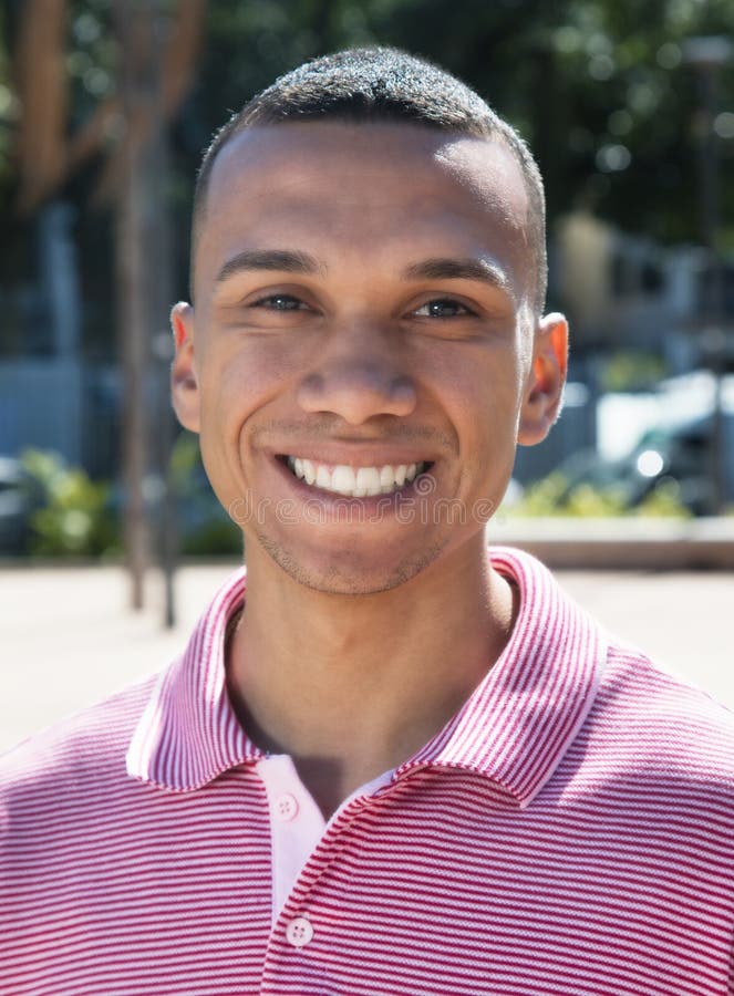 Portrait of a Mexican Guy in the City Stock Image - Image of happiness