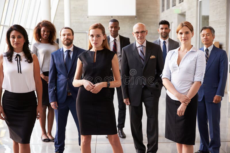 Portrait Of Multi-Cultural Business Team In Office royalty free stock photos Portrait Of Multi-Cultural Business Team In Office royalty free stock photos