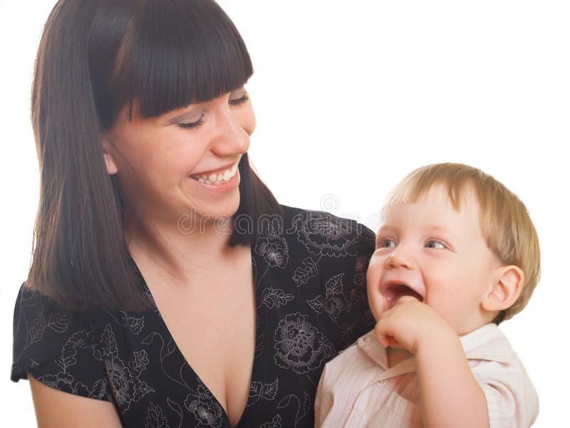 Portrait of mum with the son